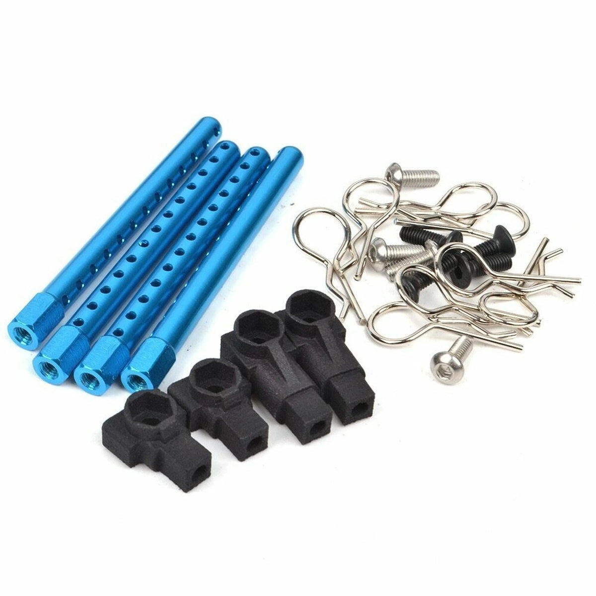Set of 4 Aluminum Alloy Body Posts Mount for Tamiya TT-01 (1/10 RC Car)