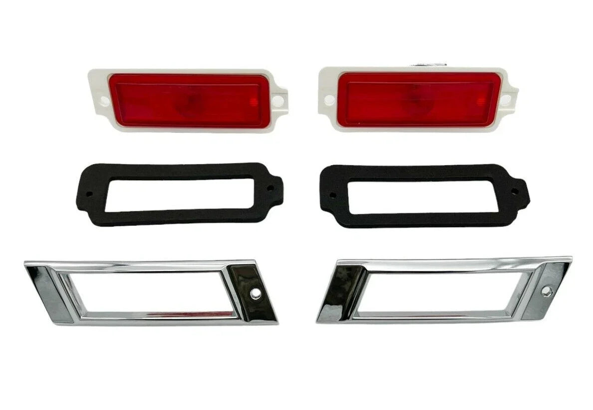 Rear Red Marker Light Assemblies Replacement for 1968 Chevy Passenger Car