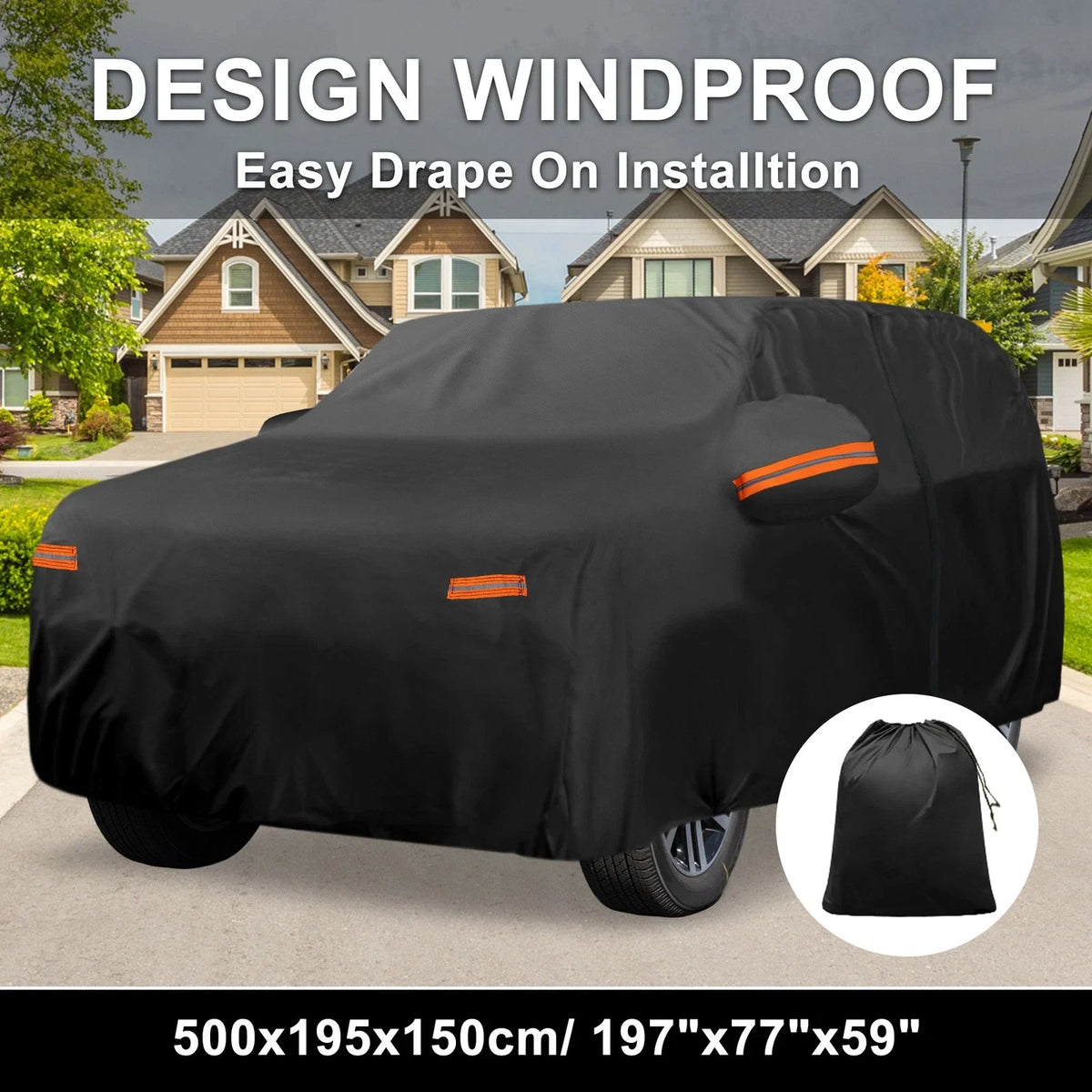 Waterproof Car Cover with Driver Door Zipper for Toyota 4Runner 