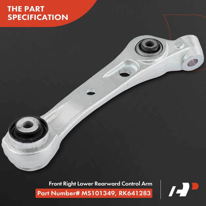 Front Right Lower Rearward Control Arm for BMW F07 535i GT xDrive (2010–2017) - 31126777740, CMS101349, RK641283