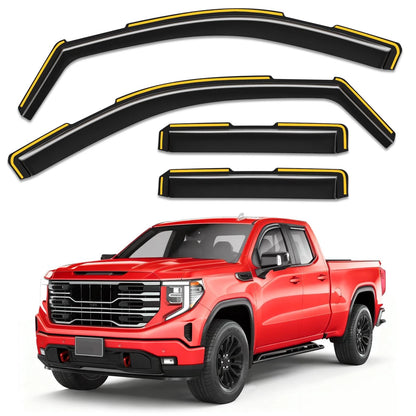 Rain Guards for 2019–2026 Chevy Silverado/GMC Sierra 1500 Double Cab