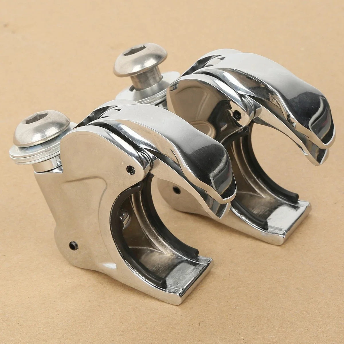 Set of 4 Windshield Clamps for Harley Wide Glide (1993–2005) Softail (1988–2013)