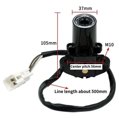 Ignition Switch Gas Cap Seat Lock Set for Kawasaki Ninja ZX-10R (2004–2023)