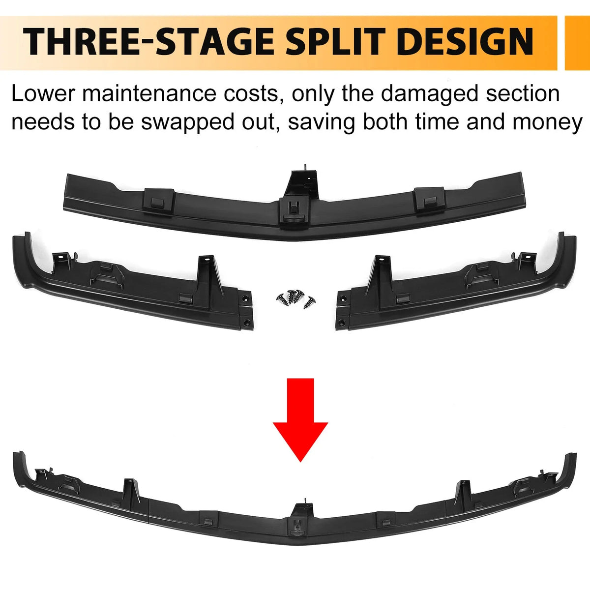 Front Bumper Filler Trim for Chevy GMC C/K Pickup Suburban (1994–2000)