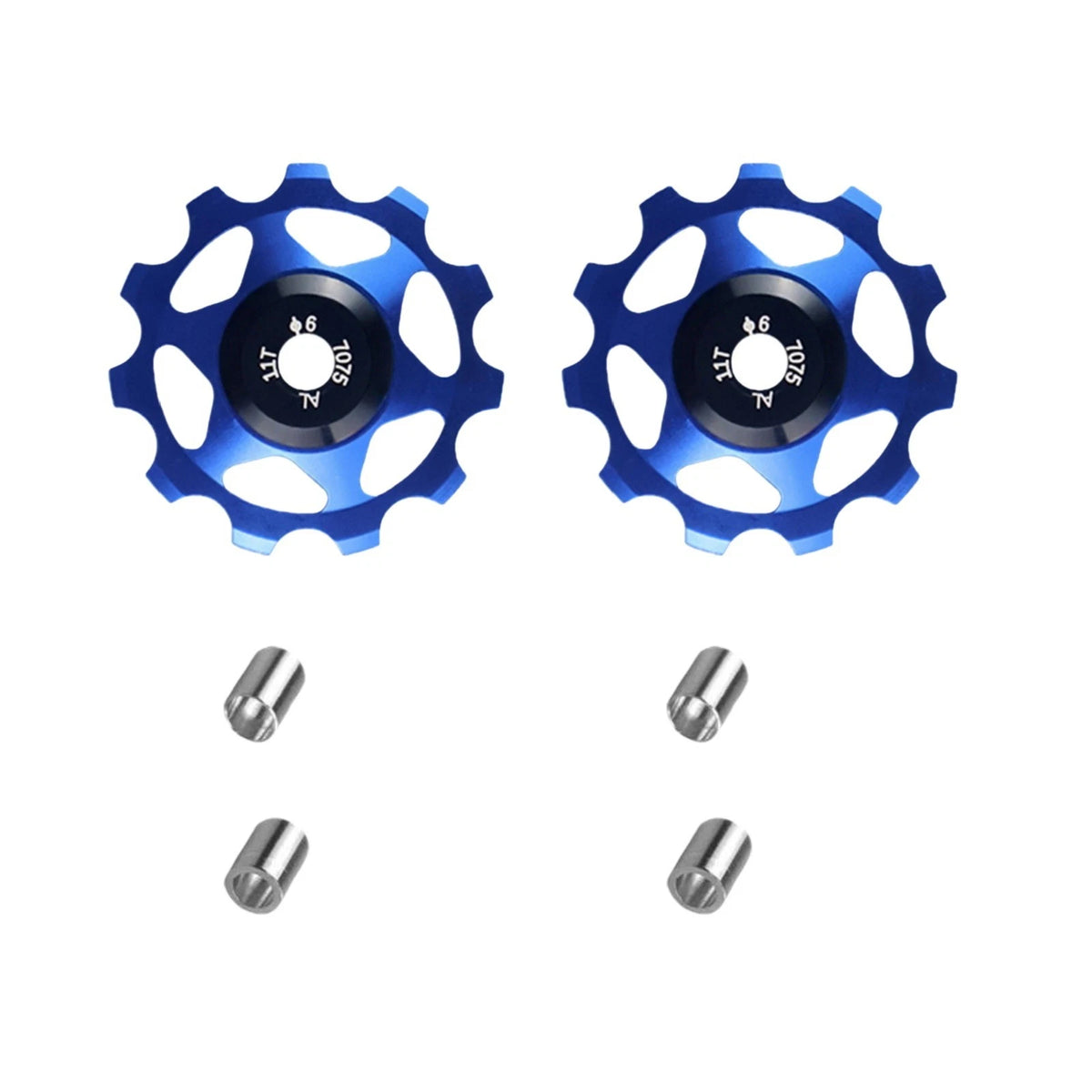 2X Blue Bicycle Derailleur Pulley Wheel Kit 11T Ceramic Bearing