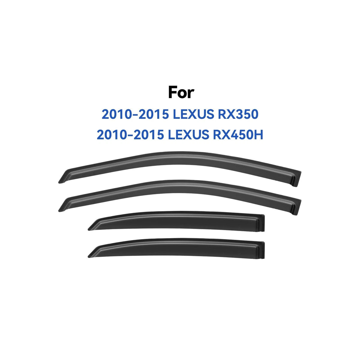 Window Visors Rain Guards for Lexus RX350/RX450h (2010–2015) Dark Smoke