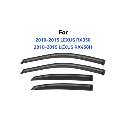 Window Visors Rain Guards for Lexus RX350/RX450h (2010–2015) Dark Smoke