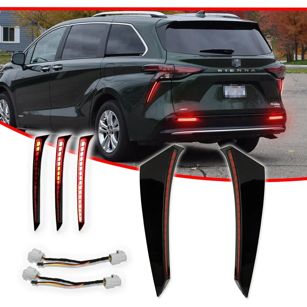 LED Rear Bumper Marker Tail Lights for Toyota Sienna (2021–2025)