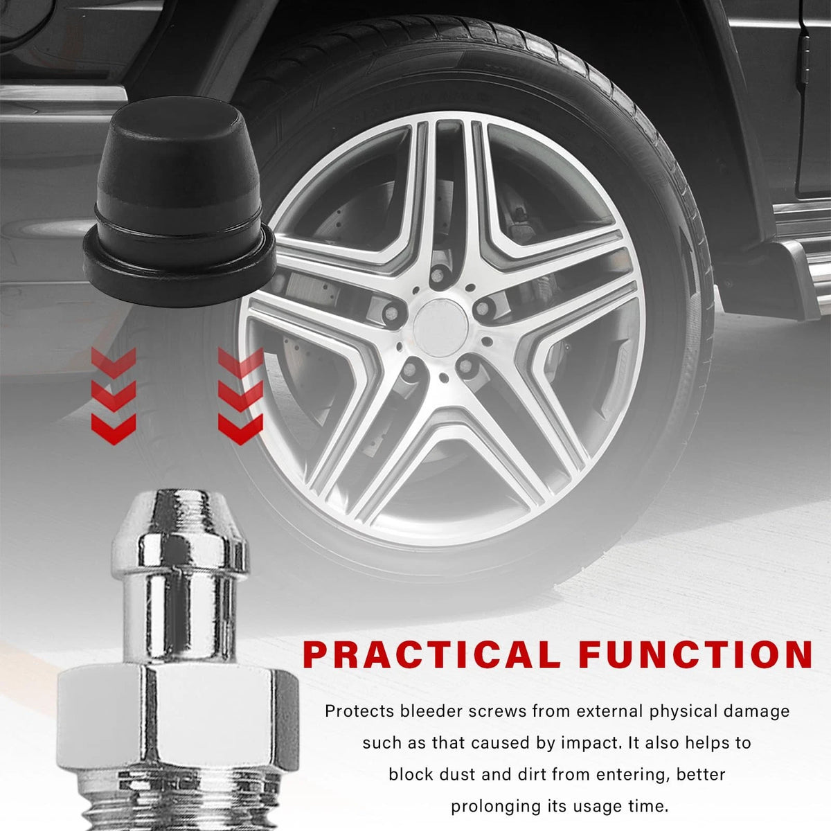 12 PCS Brake Bleeder Screw Caps for Car (Universal Fit)