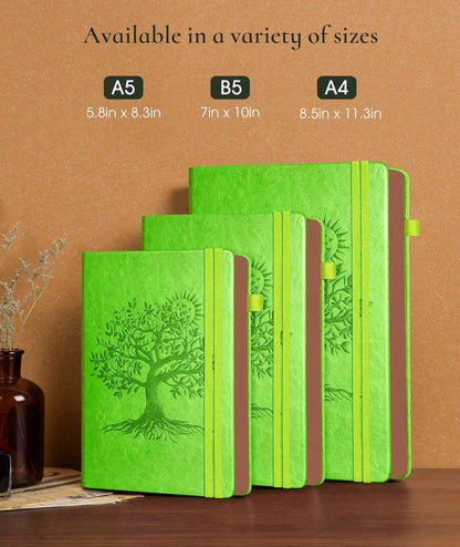 Lined Journal Notebook A5 Vintage Leather 300 Numbered Pages