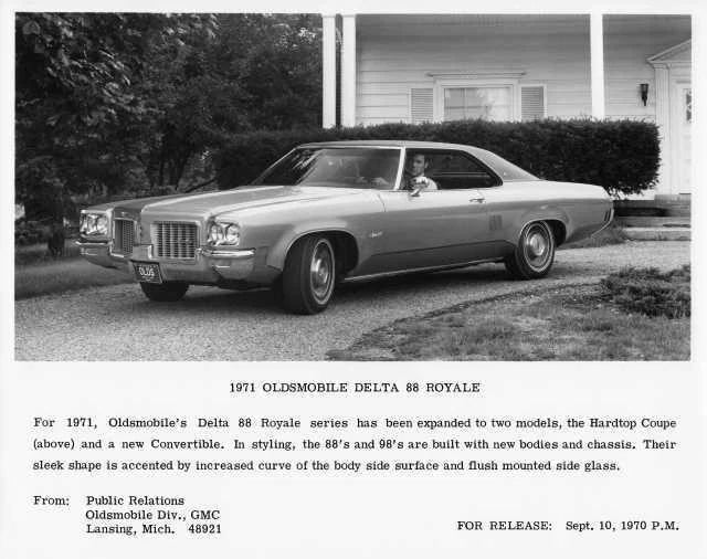 Press Photo for Oldsmobile Delta 88 Royale (1971)