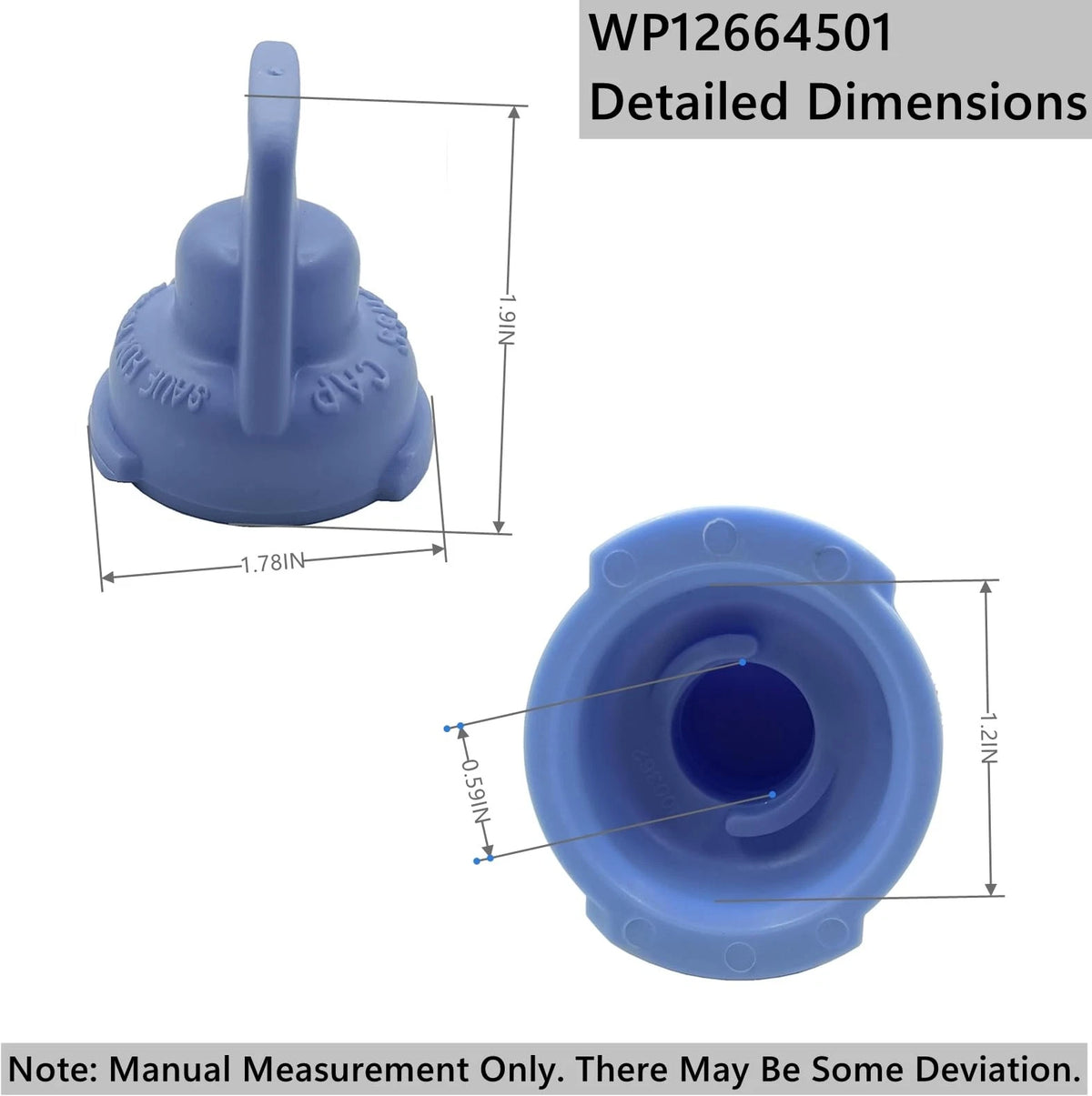 Filter Bypass Cap Plug for Whirlpool (WP12664501, W11395888)