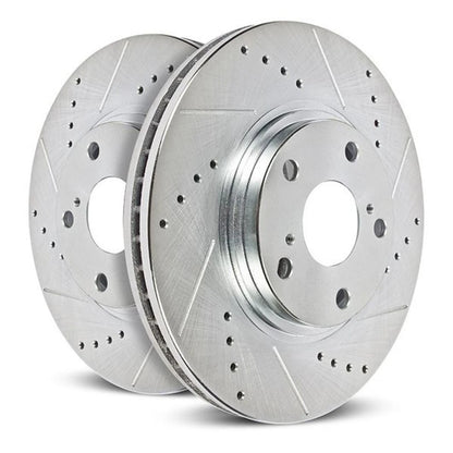 Power Stop Brake Rotor for Ford Edge (2007–2015) | Front | Drilled & Slotted | TLX-psbAR8190XPR-CL360A70