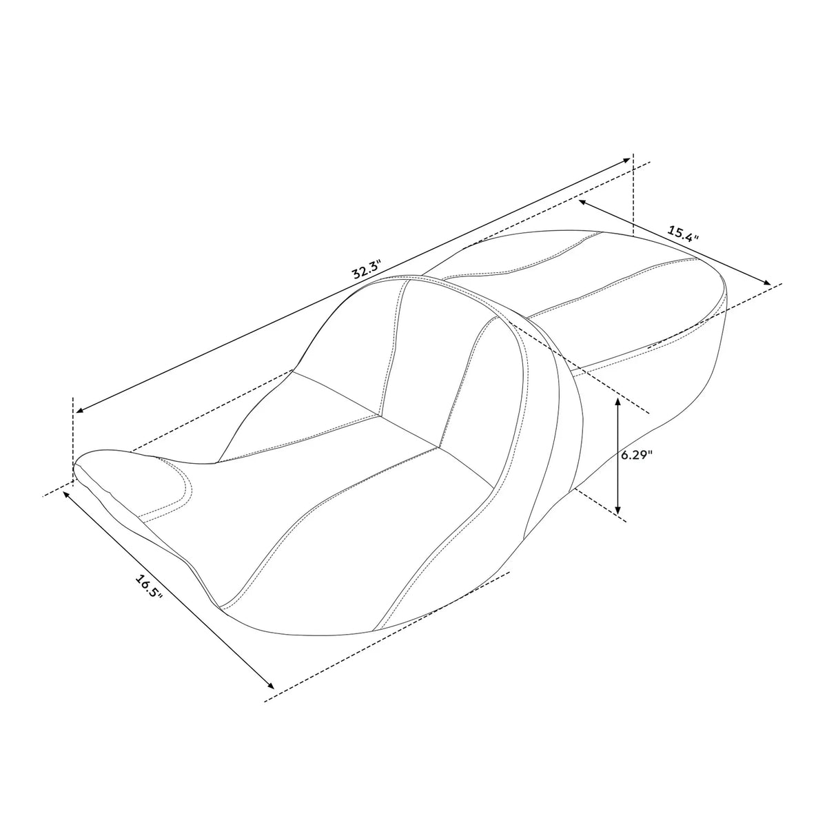 Driver Passenger Seat for Harley Touring Street Road Glide King Tri (2009–Up)