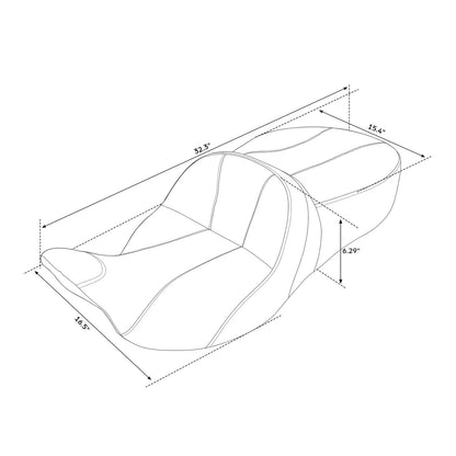 Driver Passenger Seat for Harley Touring Street Road Glide King Tri (2009–Up)