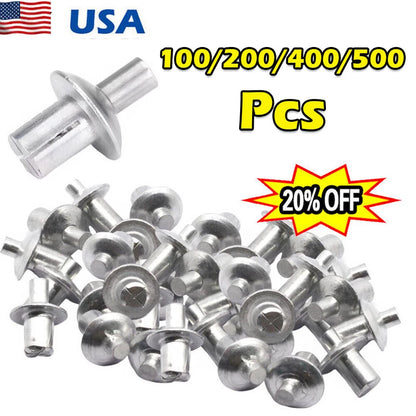 100/200/400/500PCS Aluminum Drive Rivets for Various Applications