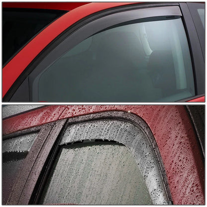 2X Window Visor Wind Deflector for Ford Mustang GT (2005–2009) Smoke Tint