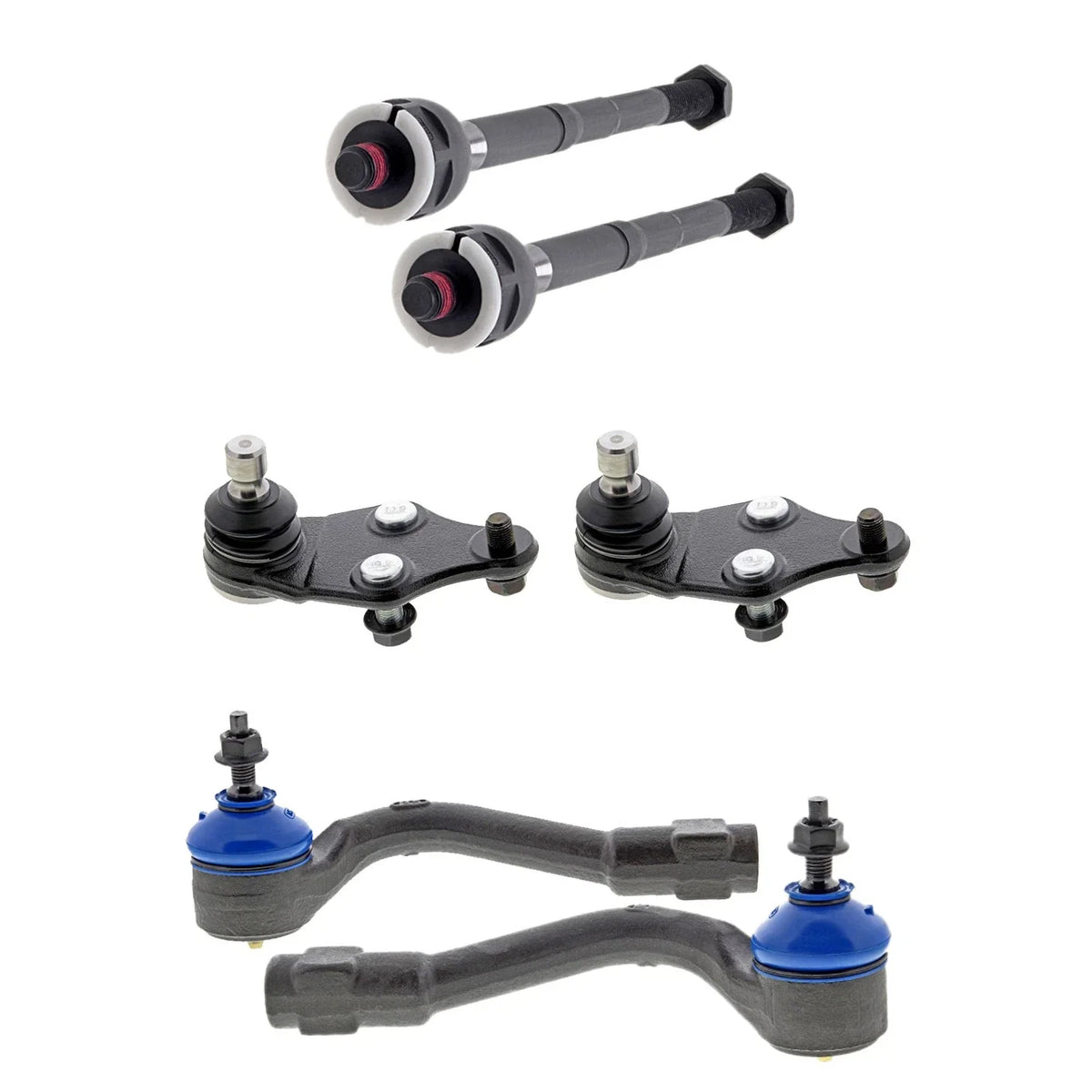 Set of 2 Inner Outer Tie Rods & Lower Ball Joints for Sorento AWD (2011–2018)