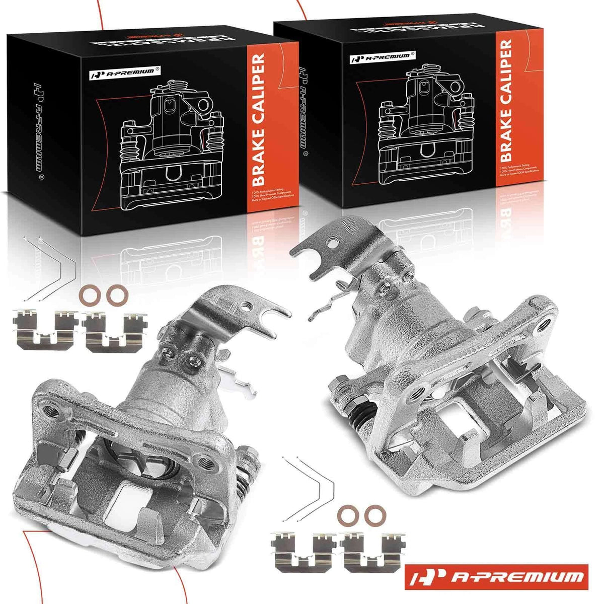 2X Rear Brake Caliper w/Bracket for Honda Accord (2008–2012) Acura TSX