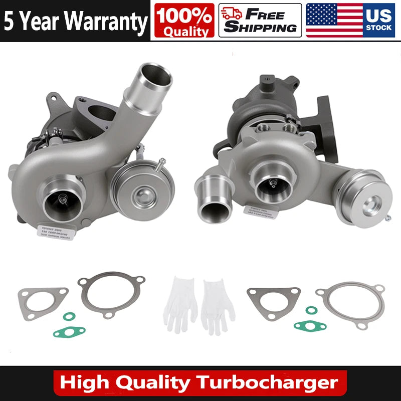 Left & Right Turbo Turbocharger for Ford Explorer Flex MKT MKS (2010–2019) - 790317-0003, AA5Z6K682CA, 790317-0001