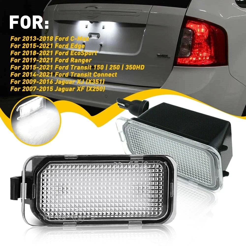 2 Connect LED License Plate Light for Ford C-MAX Edge Transit (2013–2019)