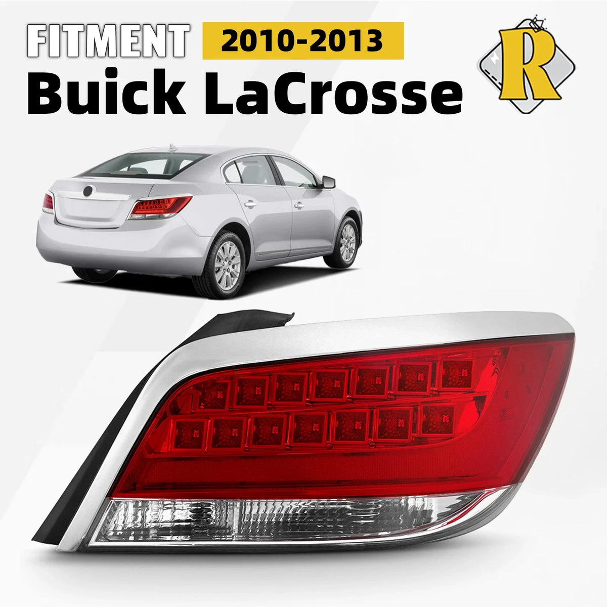 Tail Light for Buick LaCrosse (2010–2013) W/LED Brake Lamp Right Passenger