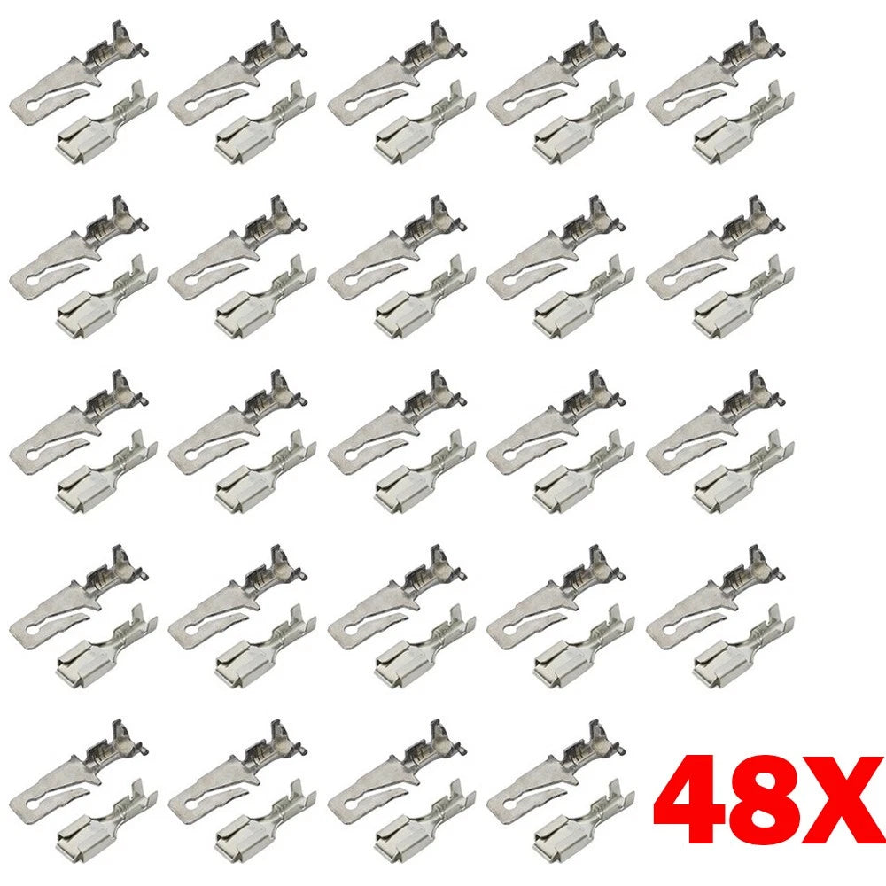 48x Male Female Wiring Harness Terminal Crimp Connectors for GM 14-16 AWG