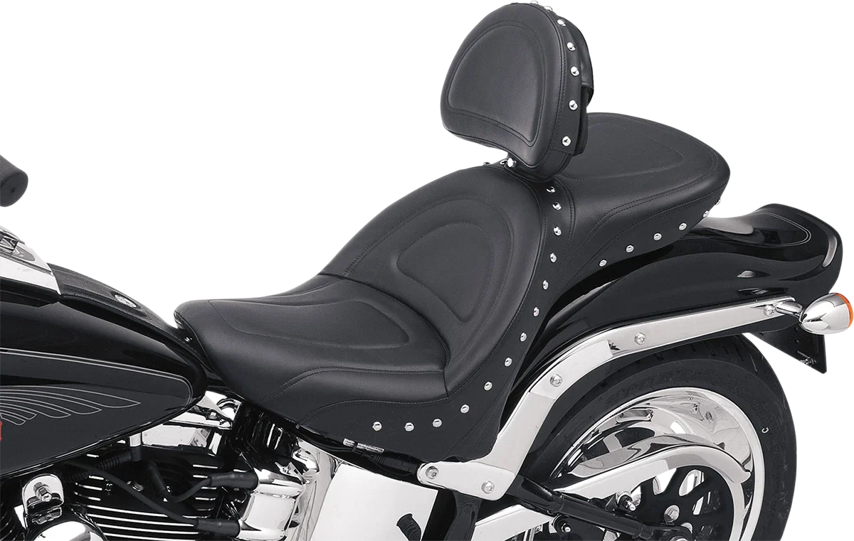 SADDLEMEN Explorer Special Seat for FL/FX (2000–2006) 8102J, Studded, Backrest