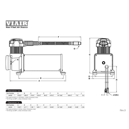 Dual Air Suspension Compressor Kit for Viair 444C (44432)