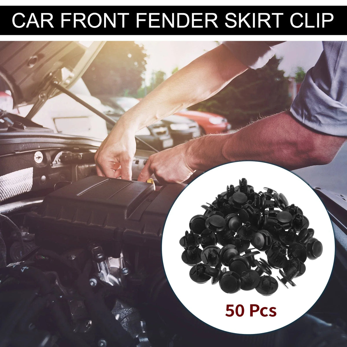 50 Pcs Front Fender Skirt Clip for Honda Civic (2013–2021), Honda Fit (2015–2021)