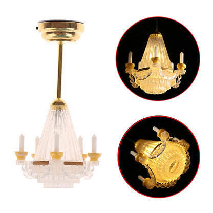 LED Mini Ceiling Table Lamp for Dollhouse (1:12 Scale)