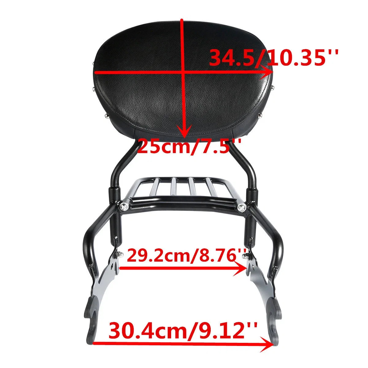 12" Backrest Sissy Bar Pad & Quick Release Spools for Indian Chieftain (2014–2022)