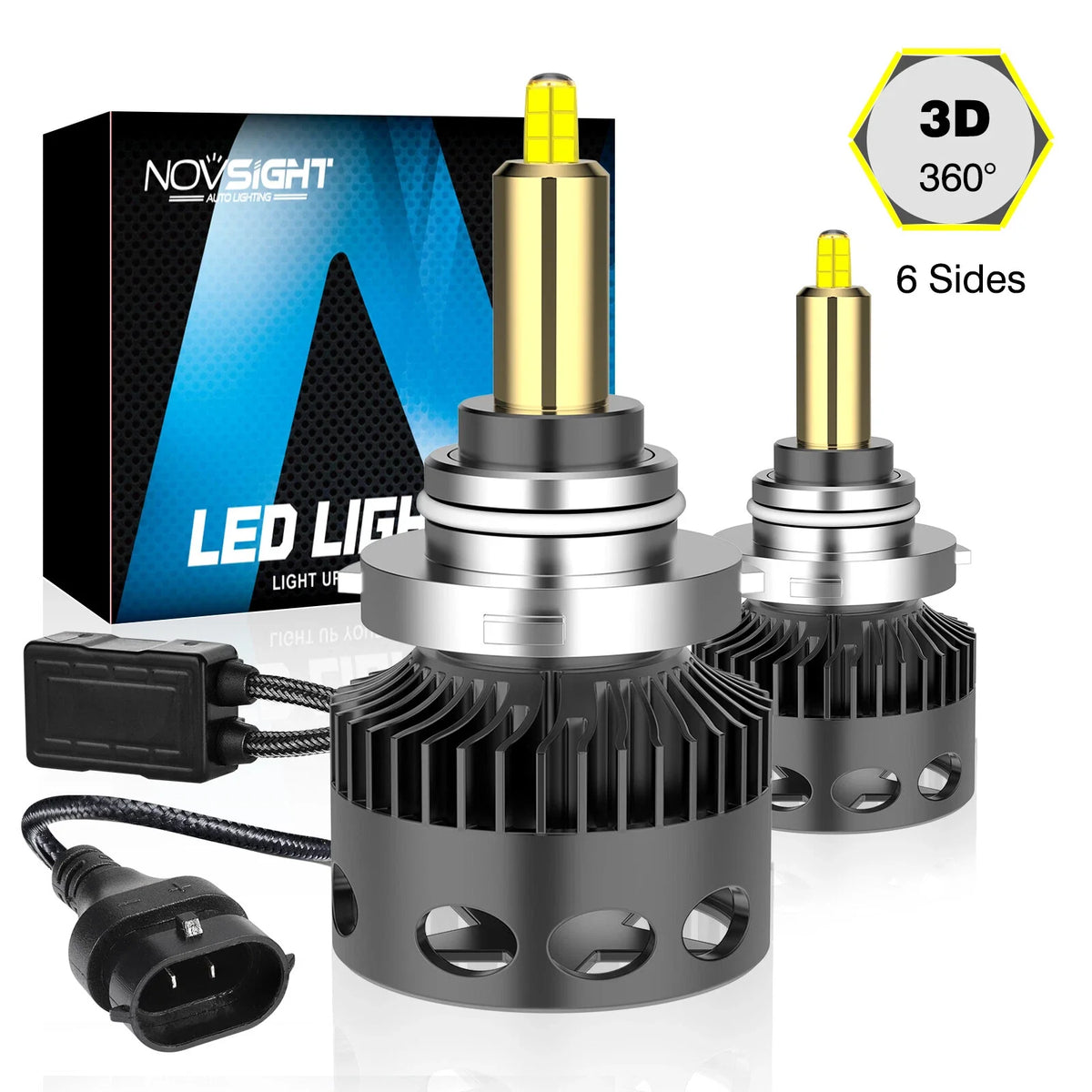 2X 9012 LED Headlight Bulbs for 6500K