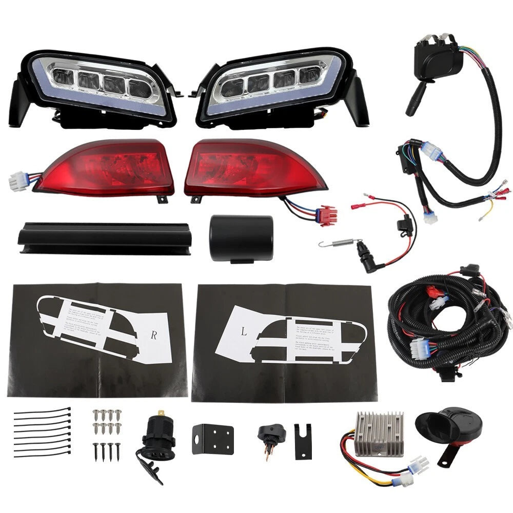 2X LED Headlight Tail Light Kit for Club Car Tempo Golf Cart (2018-Up) 758586