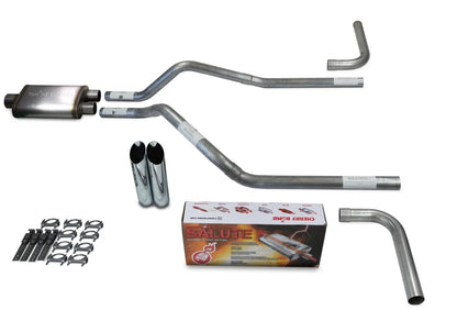 2.5" Dual Exhaust Kit for Chevy Blazer (2000–2004) - Cherry Bomb Slash Tip