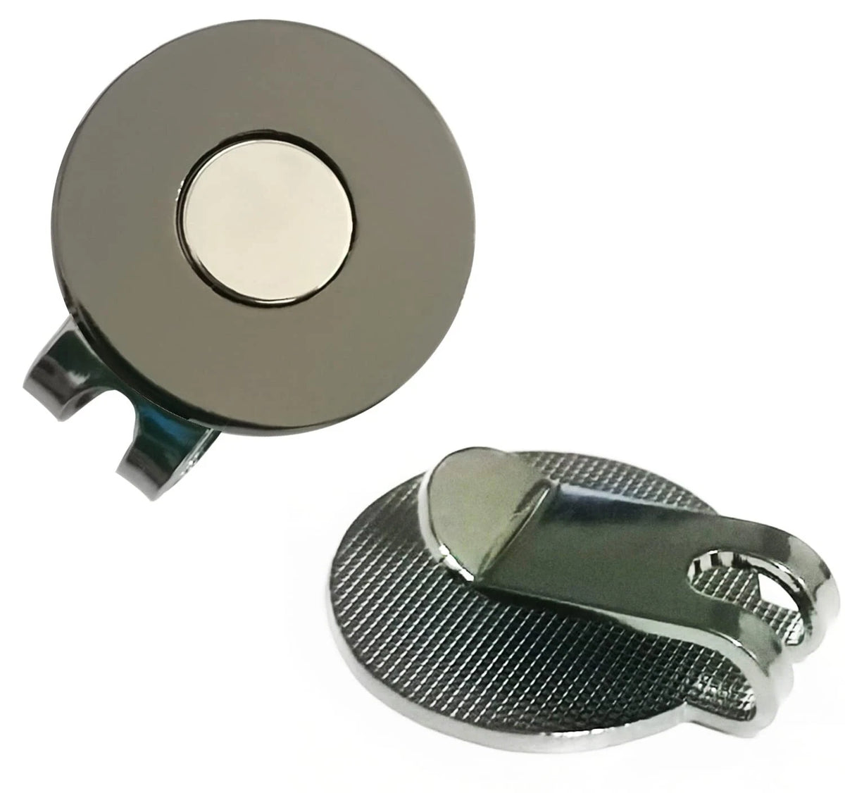 2X Golf Hat Clip Ball Marker Holder Magnetic Black Nickel