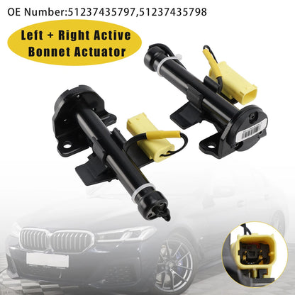 Left + Right Active Bonnet Actuator Set for BMW 5 Series G30 (2015–2020) 51237435797 51237435798
