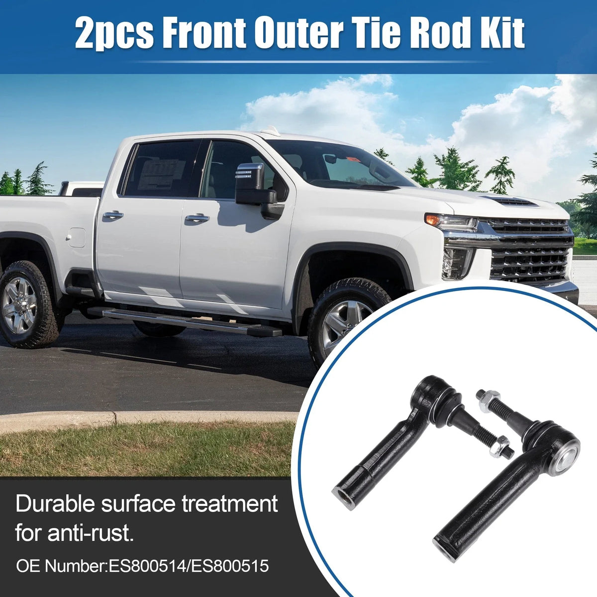 2X Front Tie Rod End Links for Ford F-150 (2009–2020) No. ES800514/ES800515