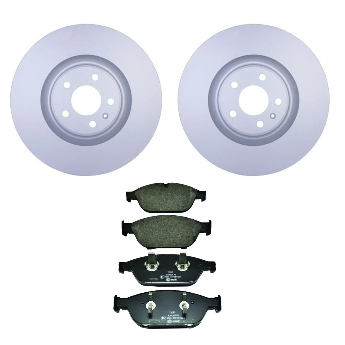 Hella Front Rotors Low-Met Disc Brake Pad Kit for Audi A6 A7 A8 (2012–2018)