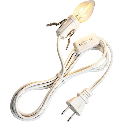 C7 LED Light Cord with E12 Candelabra Base Socket for