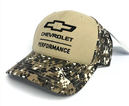 Digital Camo Hat Cap for Chevy Performance Black Bowtie Emblem Logo (One Size)