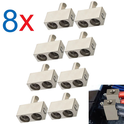 8X Dual 1/0 Gauge Power/Ground Offset Amp Input Reducers