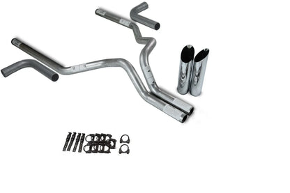 3" Dual Exhaust Kit for Chevy GMC 1500 (1999–2006) No Muffler Slash Tips