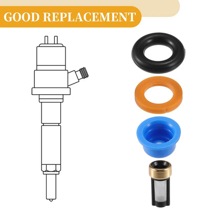 Set of 8 Fuel Injector Seal O Rings for Ford F-150 4.6L (1985–1996) NBR Rubber