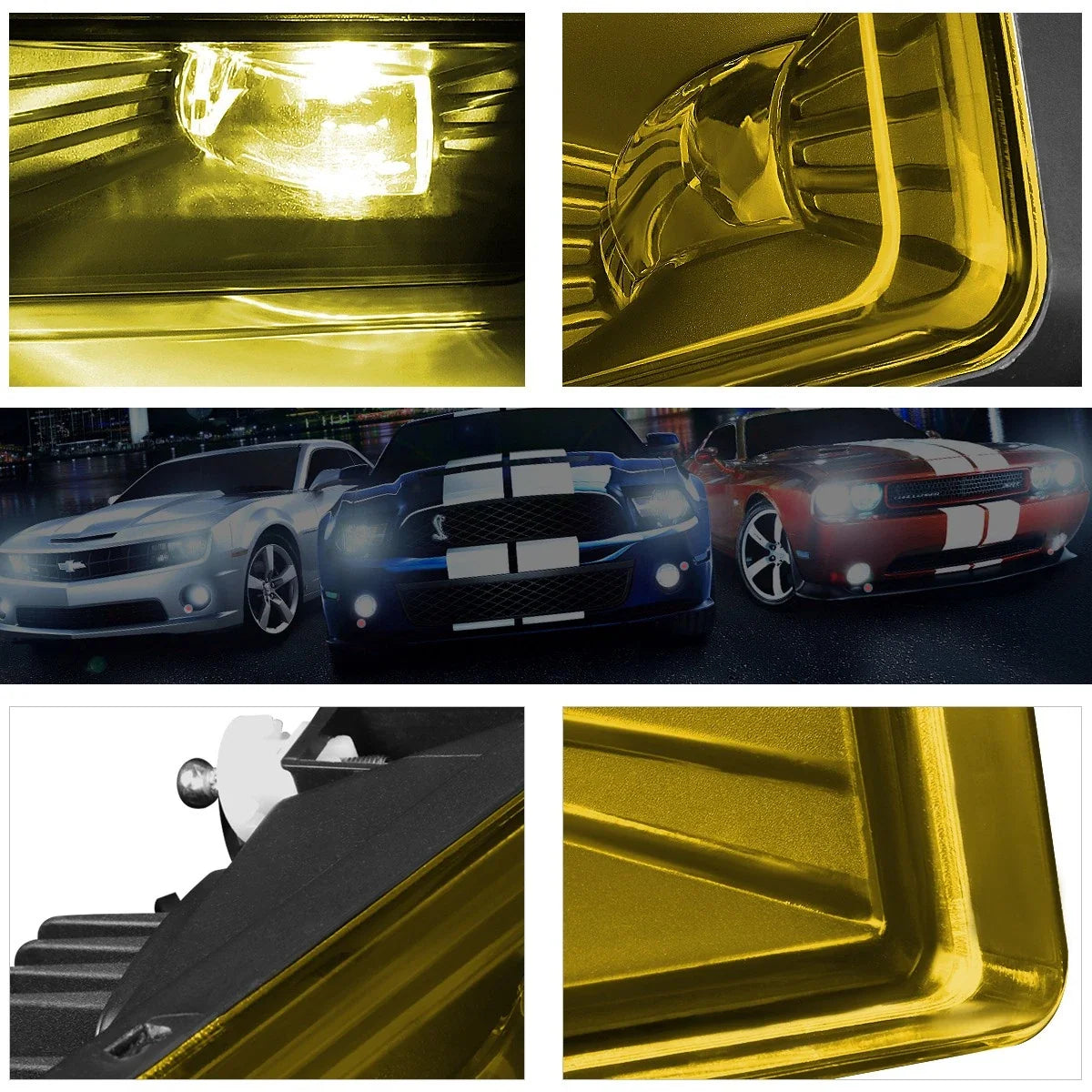 High-Power LED Amber Lens Fog Lights for Chevy Silverado 2500HD (2007–2014)