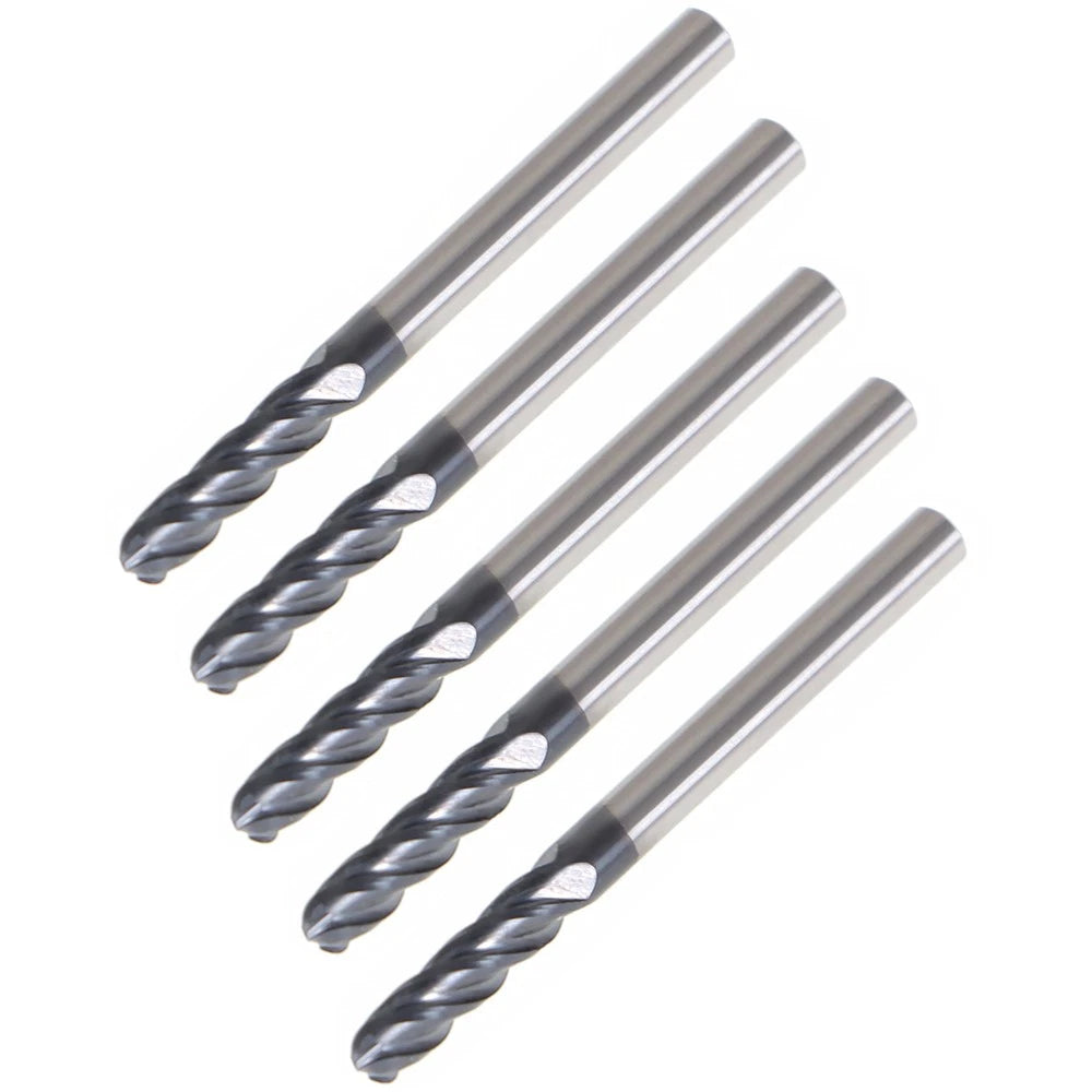 5X 1/8" 4 Flute Ball Nose Carbide End Mill for