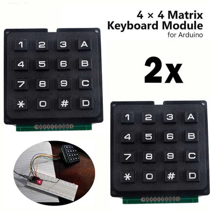 2X 4x4 Matrix Array 16 Keys Switch Keypad Module for US