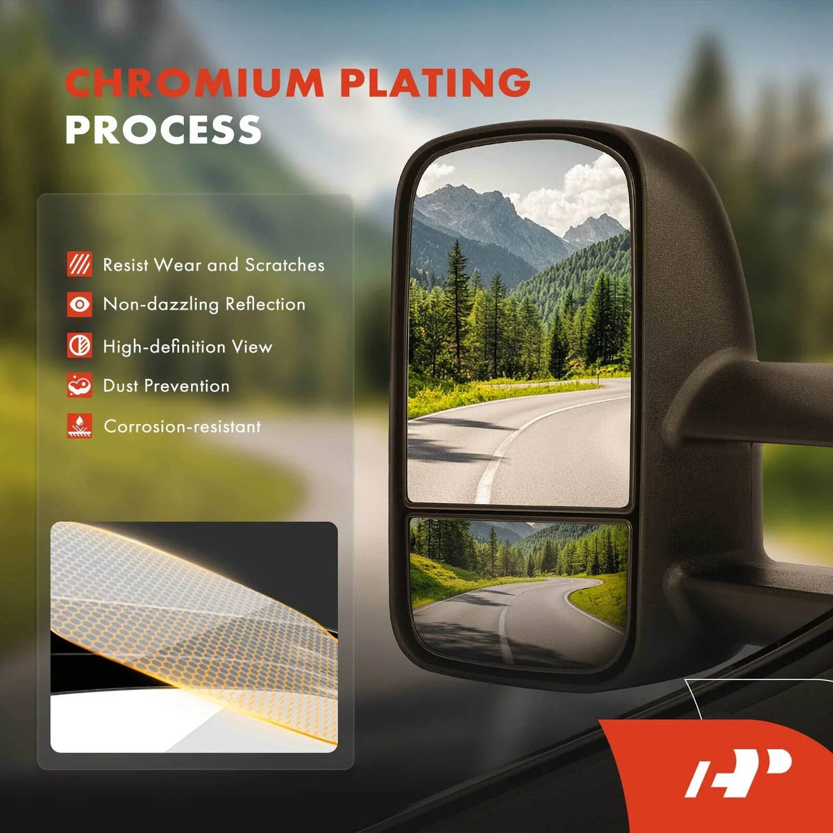 Heated Driver Upper Power Mirror Glass for Benz Sprinter 1500 (2019–2023)