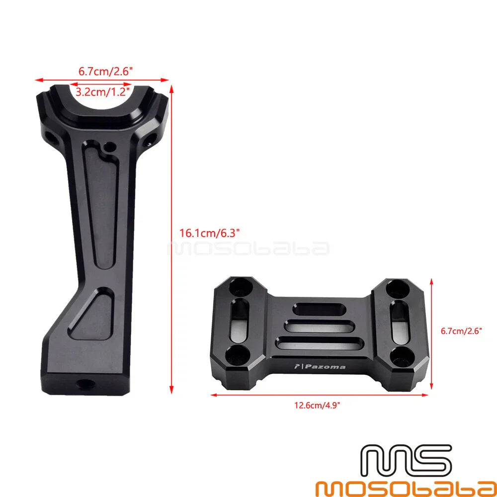 Tall Handlebar Risers w/ Top Clamp Cover for Pan America 1250 (2021-2024)