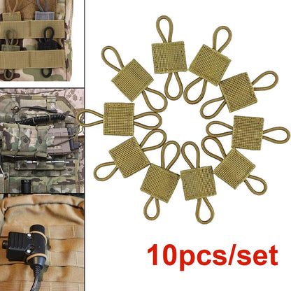 10x Elastic Molle PTT Retainer Ribbon Buckle for Tactical Backpack